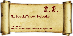 Milovánov Rebeka névjegykártya